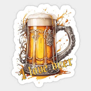 Mug Beers - I love beer Sticker